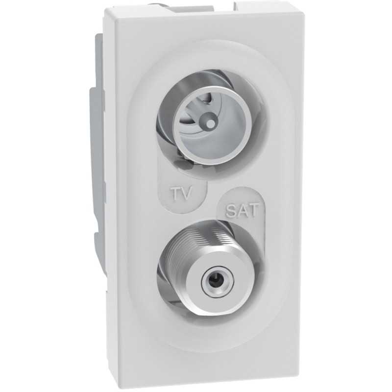 Presa coassiale diretta demiscelata per impianti TV Bianco BTicino MatixGo JW4214D