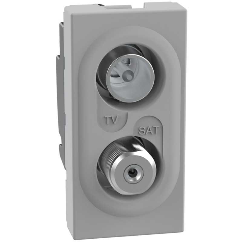 Presa coassiale diretta demiscelata per impianti TV Grey BTicino MatixGo JG4214D