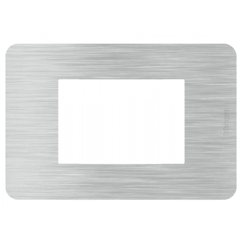 Placca 3 moduli Aluminium Alluminio serie MatixGo BTICINO JA4803EA