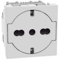 Presa Schuko bipasso P40 Bianca 16A Flat serie MatixGo BTICINO JW4140A16F