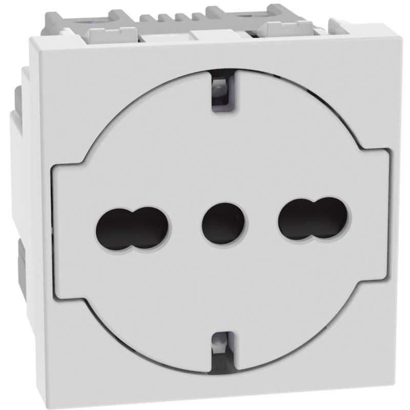 Presa Schuko bipasso P40 Bianca 16A Flat serie MatixGo BTICINO JW4140A16F