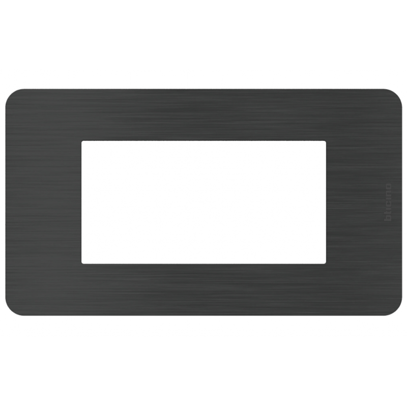 Placca 4 moduli Black Nick Nero serie MatixGo BTICINO JA4804EN