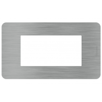 Placca 4 moduli Steel Acciaio serie MatixGo BTICINO JA4804ES