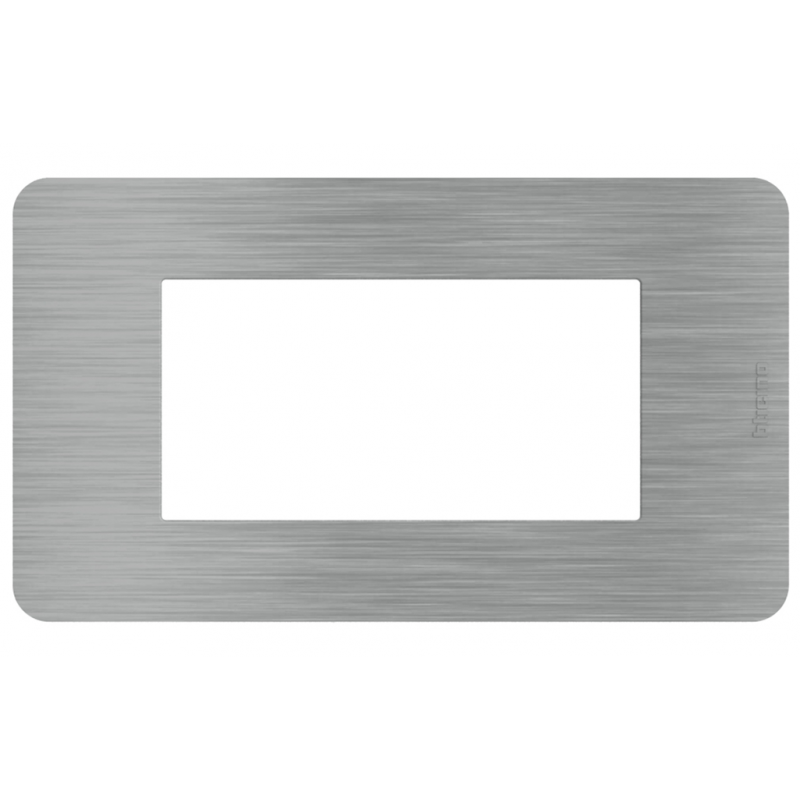 Placca 4 moduli Steel Acciaio serie MatixGo BTICINO JA4804ES