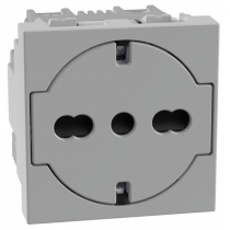 Presa Schuko bipasso P40 Grigia 16A Flat serie MatixGo BTICINO JG4140A16F