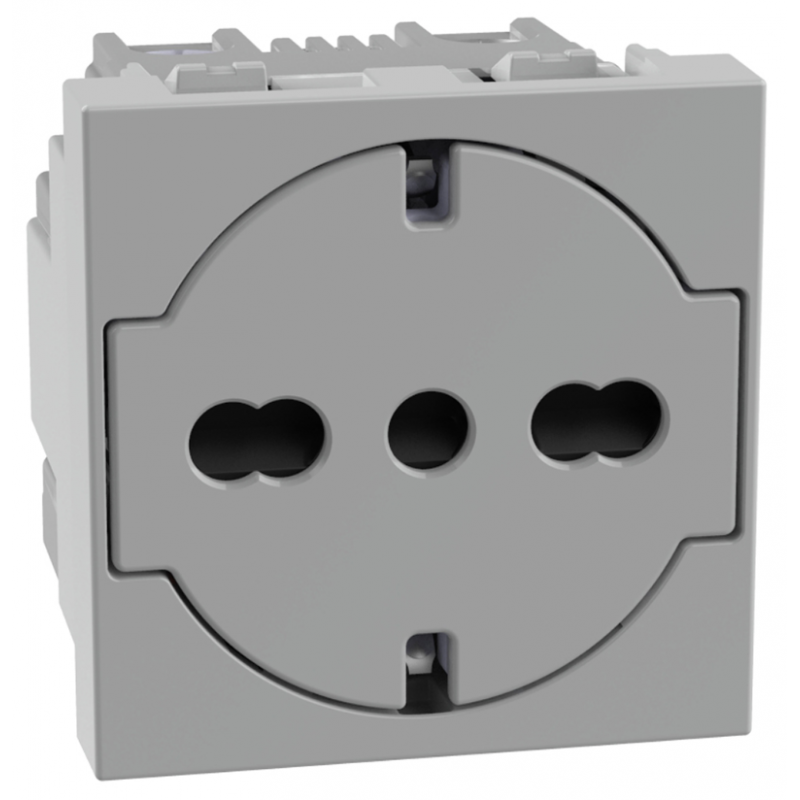 Presa Schuko bipasso P40 Grigia 16A Flat serie MatixGo BTICINO JG4140A16F