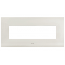 Placca rettangolare in metallo color Avorio Smart44 7 moduli AVE 44PSM7AVR