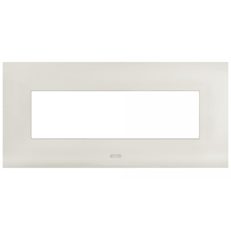 Placca rettangolare in metallo color Avorio Smart44 7 moduli AVE 44PSM7AVR