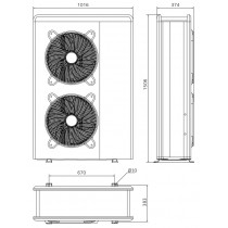 Dimensioni Pompa di calore aria acqua monoblocco Arianext Lite 150 M-T Link R32 Chaffoteaux 3302025