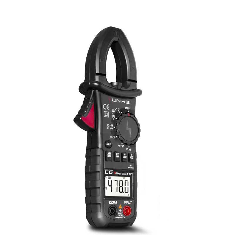 Pinza amperometrica per misure in TRMS fino 600V AC/DC Uniks C6