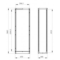 Armadio Bianco 2000x650x400mm serie PrismaSeT P L650 P400 SCHNEIDER LVS08406 Dimensioni