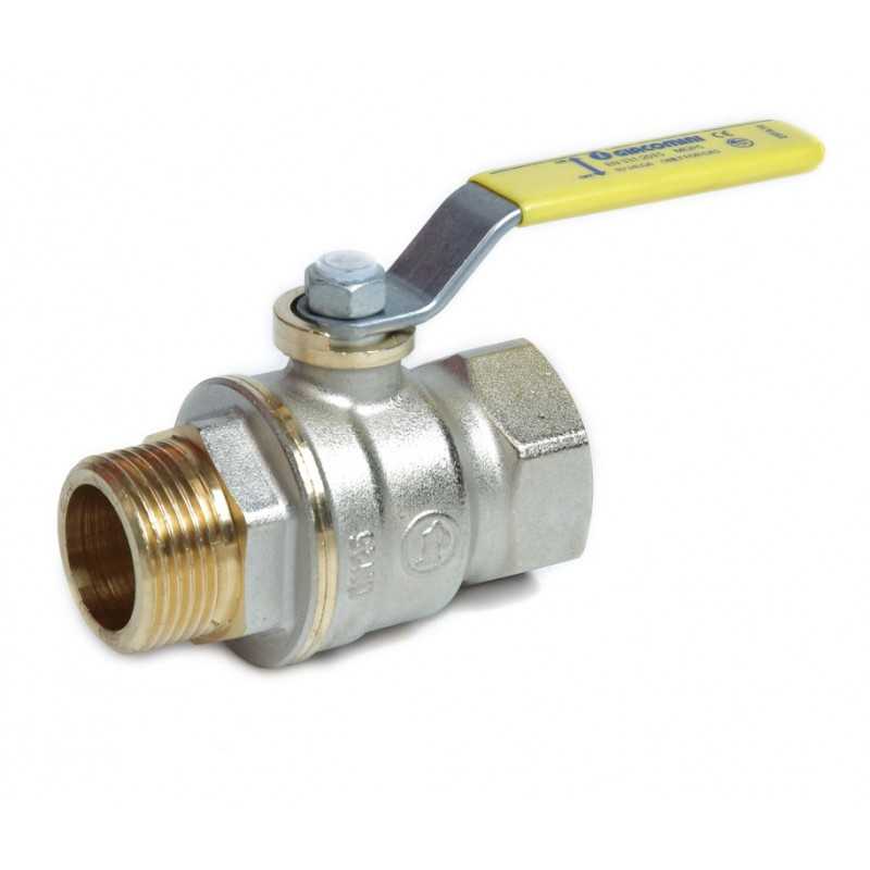 Valvola a sfera con attacco femmina 1/2" e maschio 1/2" Giacomini R734LGAX003
