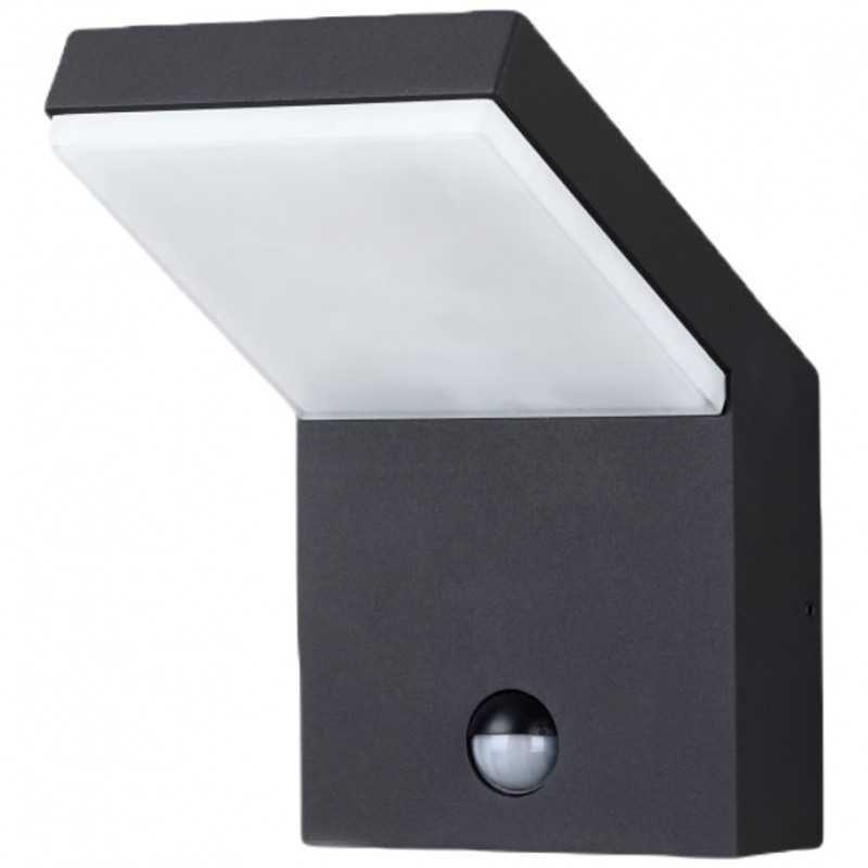 Applique in alluminio Nera LED 4000K IP54 18W 220-240V AC con sensore Neo XL Sensor BENEITO 3889