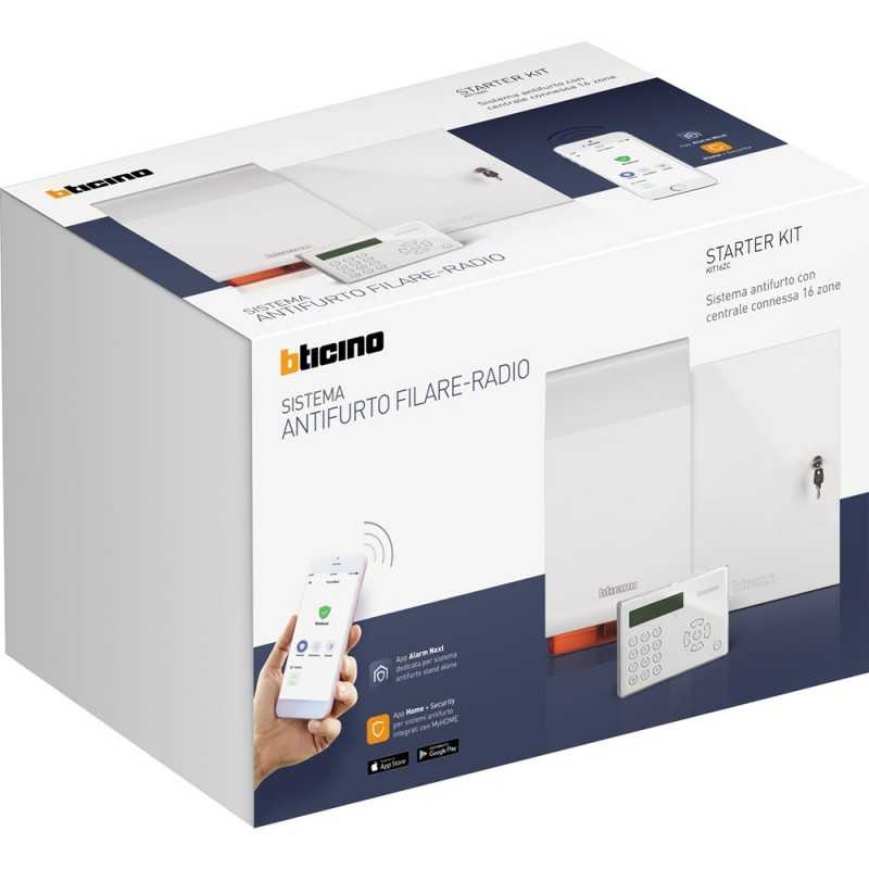 Kit per impianto antifurto filare con centrale 16 zone BTicino KIT16ZC