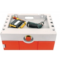 Quadro mobile Hercules ASC 6 IP55 18kW 6 prese interbloccate 4 protezioni e tasto emergenza FANTON 75712 superiore
