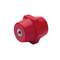 Isolatore e distanziale M10 in poliestere rosso BM Group QHEP03510