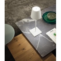 Lampada da tavolo Bianca LED 2200-2700-3000K dimmerabile Poldina L Desk ZAFFERANO LD0395B3 Arredo