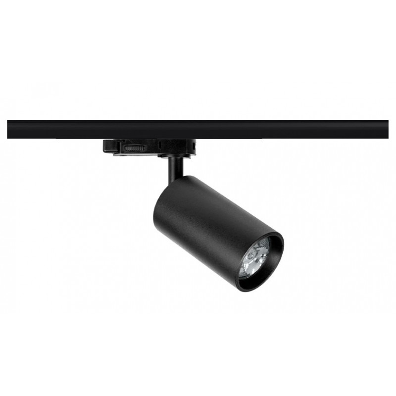 Faretto LED in alluminio Nero per binario elettrificato Picolo GU10 BENEITO 3989-V3