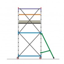 Ponteggio professionale con base 1.6x0.8 metri alto 3.54 metri Frigerio POKER-HD-02