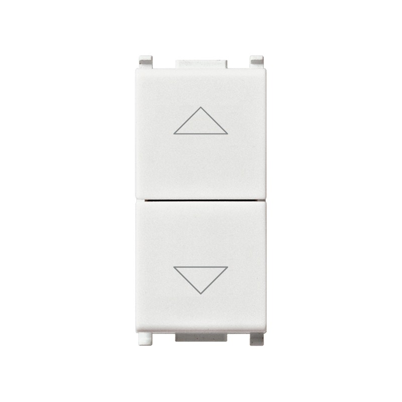 Commutatore VIMAR PLANA 2P 10AX a due tasti bianco 14060