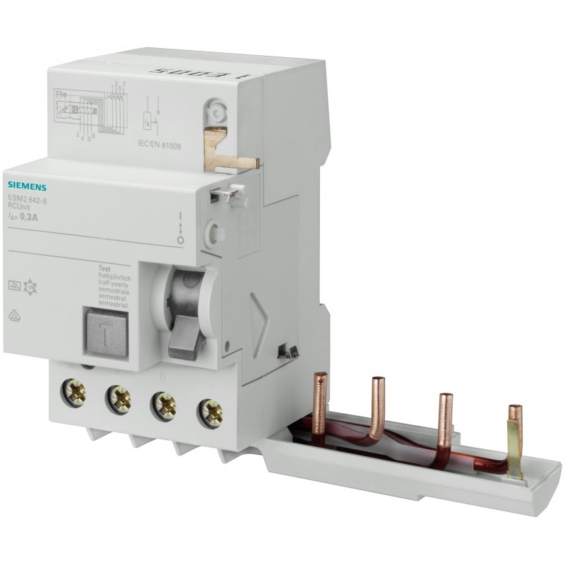 Blocco differenziale Tipo A 40A 4 poli 300mA per 5SY Siemens 5SM26426