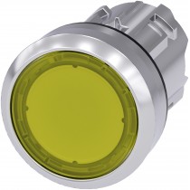 Pulsante luminoso a fungo 22mm giallo in metallo Siemens 3SU10510AB300AA0