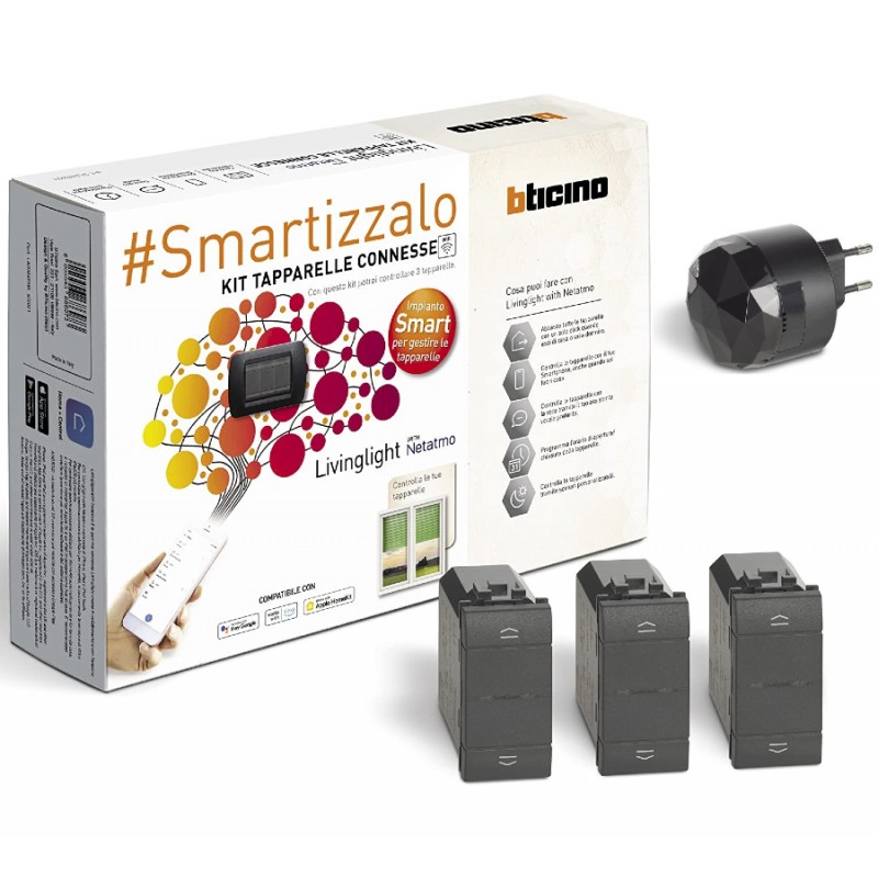 Kit tapparelle connesso Bticino Smart espandibile con Gateway e tre comandi SL3602KIT