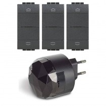 Gateway Plug-in Nero S36GWGC e 3 comandi tapparella L4027C