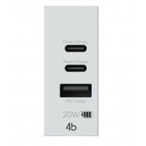 Caricatore USB 3A per BTicino Living Now con 3 porte USB 4BOX 4BUSB20WCCA.K