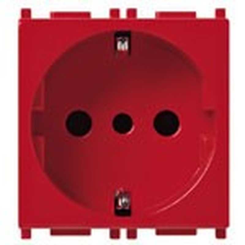 Presa 2P+T Vimar Plana  16A P30 rosso 14209.R
