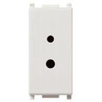 Presa polarizzata Vimar Plana  2P 6A 24V SELV bianco  14331