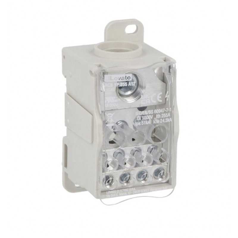 Ripartitore di potenza unipolare 255A 12 fori Lovato ACB1P255A12