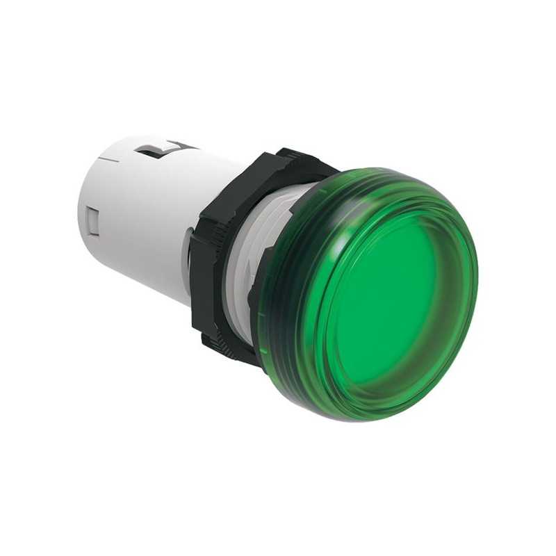 Indicatore luminoso monoblocco foro 22mm 110V AC verde Lovato LPMLE3