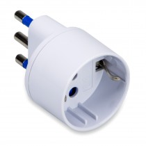 Adattatore Schuko con spina S17 16A 2 poli+T Bianco Master 05896