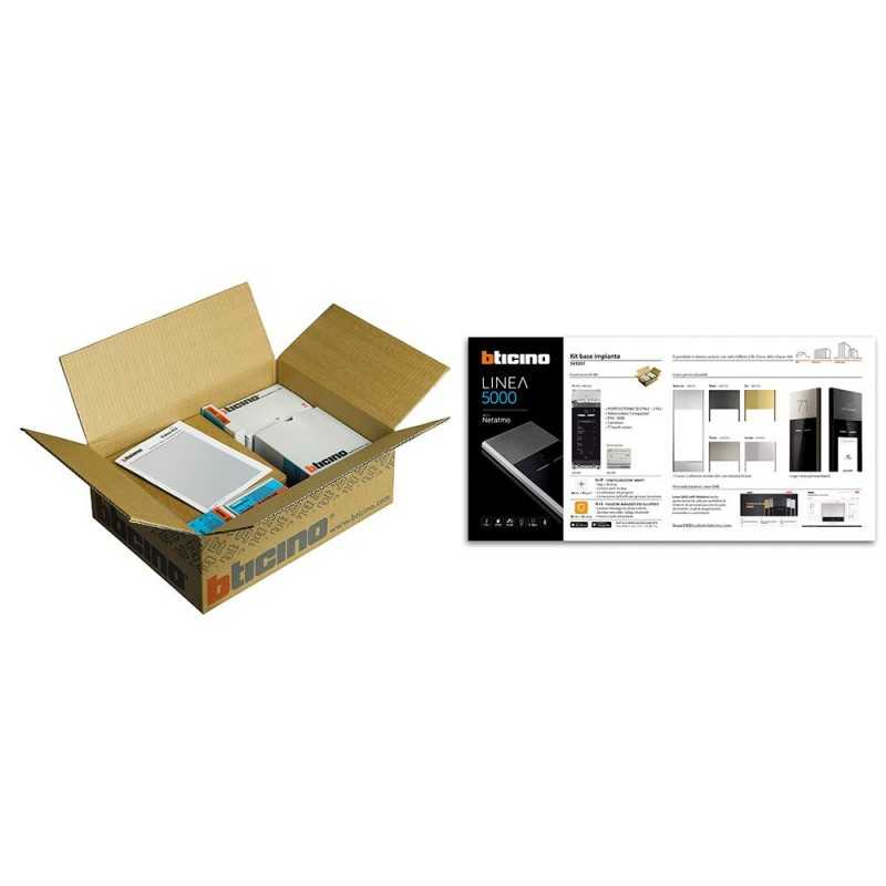Kit base impianto con modulo display Linea 5000 e alimentatore BTicino 345001
