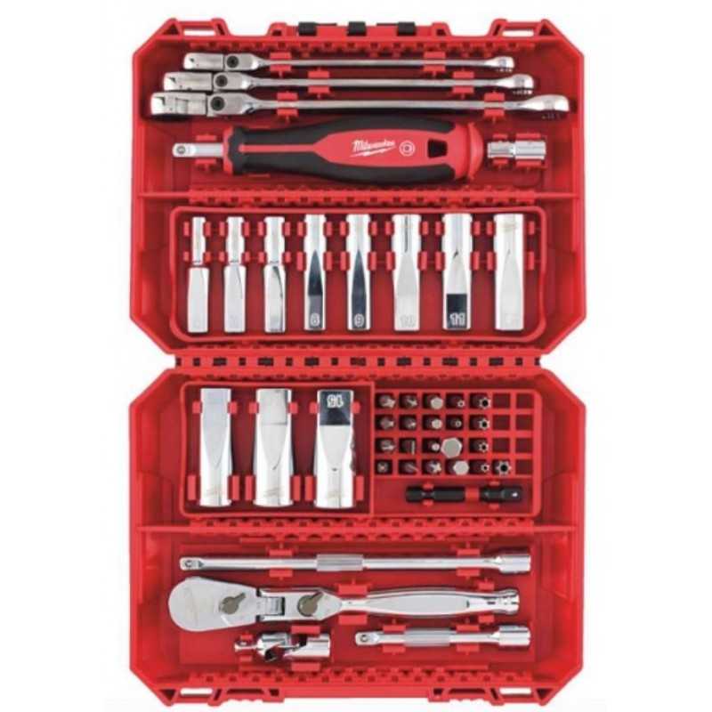 Set chiavi a cricchetto e bussole lunghe 1/4" 42 pezzi Milwaukee 4932498382