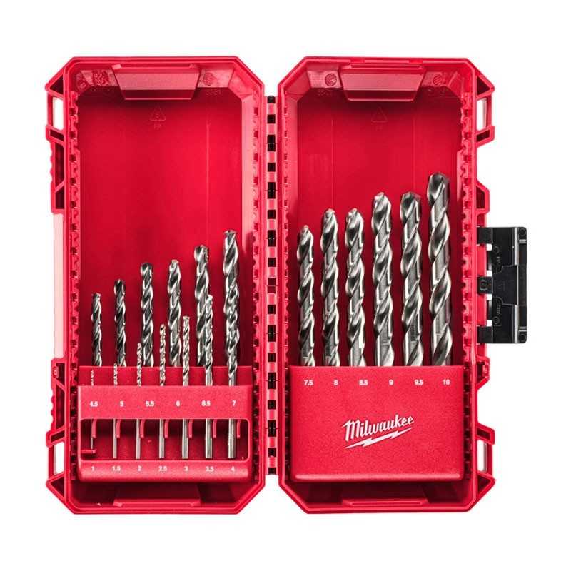 Kit di punte in ferro HSS-G D 1-10 mm 19 pezzi Milwaukee 4932493869