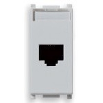 Presa RJ45 Vimar Plana Silver Netsafe Cat5 UTP 14339.4.SL