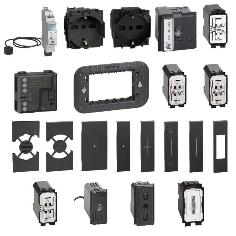 Kit Cubo fisico serie Living Now 2025 Nero BTicino KCUBO25G