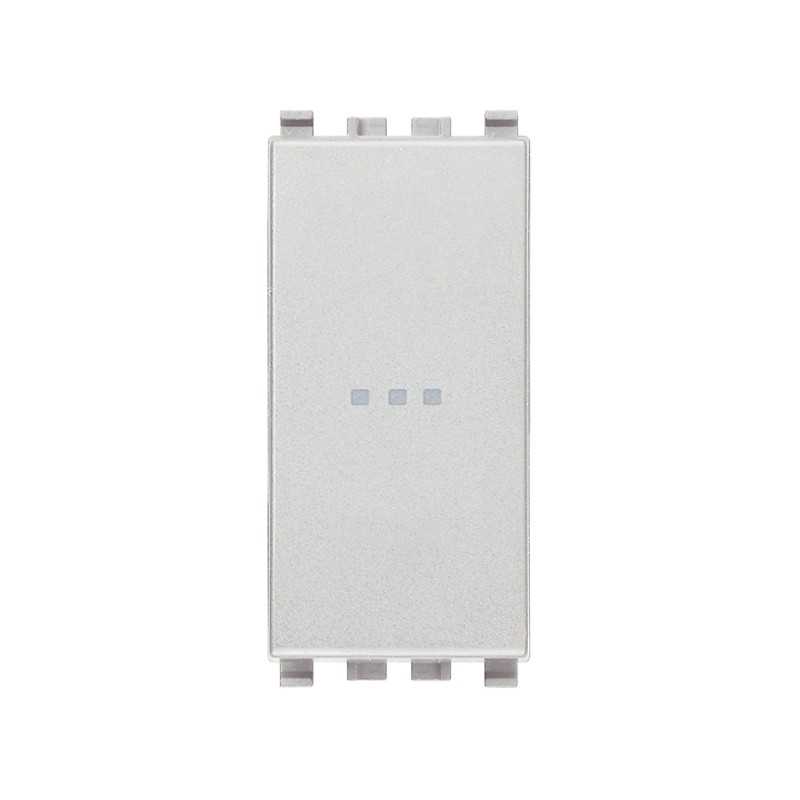 Pulsante illuminabile assiale 1P NO 10A  Serie Civili Vimar Eikon Next 20108.N