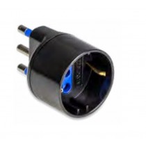 Presa schuko 2P+T spina S17 16A P30 Nero schermata Master 05895