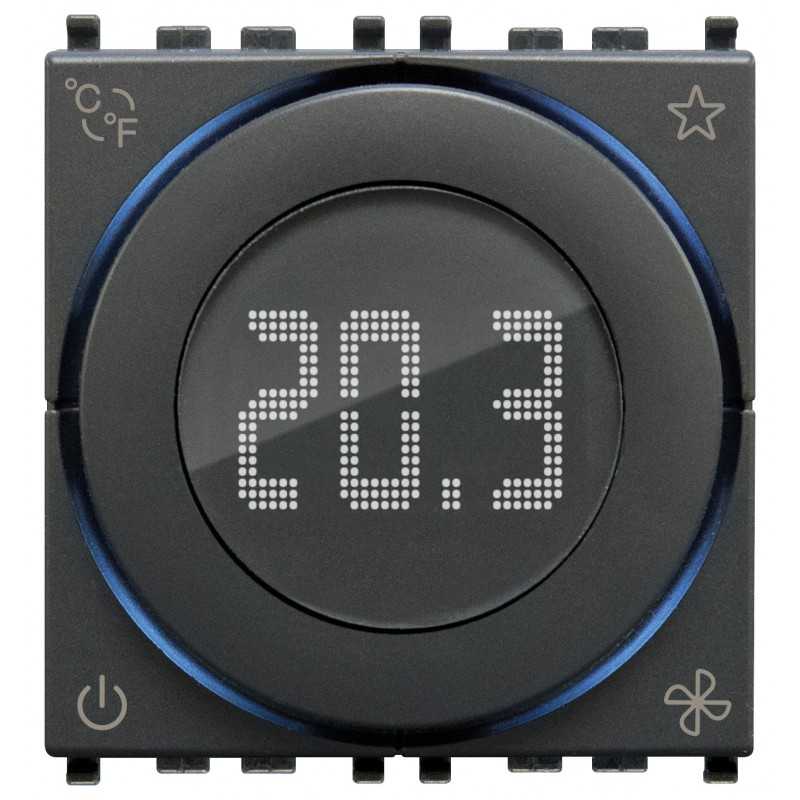 Termostato con rotella domotico 2 moduli IoT Grigio Vimar 02974
