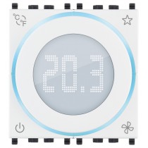 Termostato con rotella domotico 2 moduli IoT Bianco Vimar 02974.B