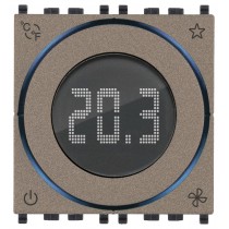 Termostato con rotella domotico 2 moduli IoT Metal Vimar 02974.M