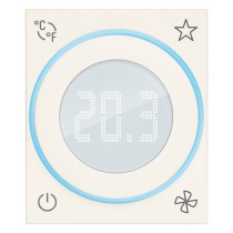 Termostato con rotella domotico 2 moduli IoT Bianco Vimar Linea 30811.B