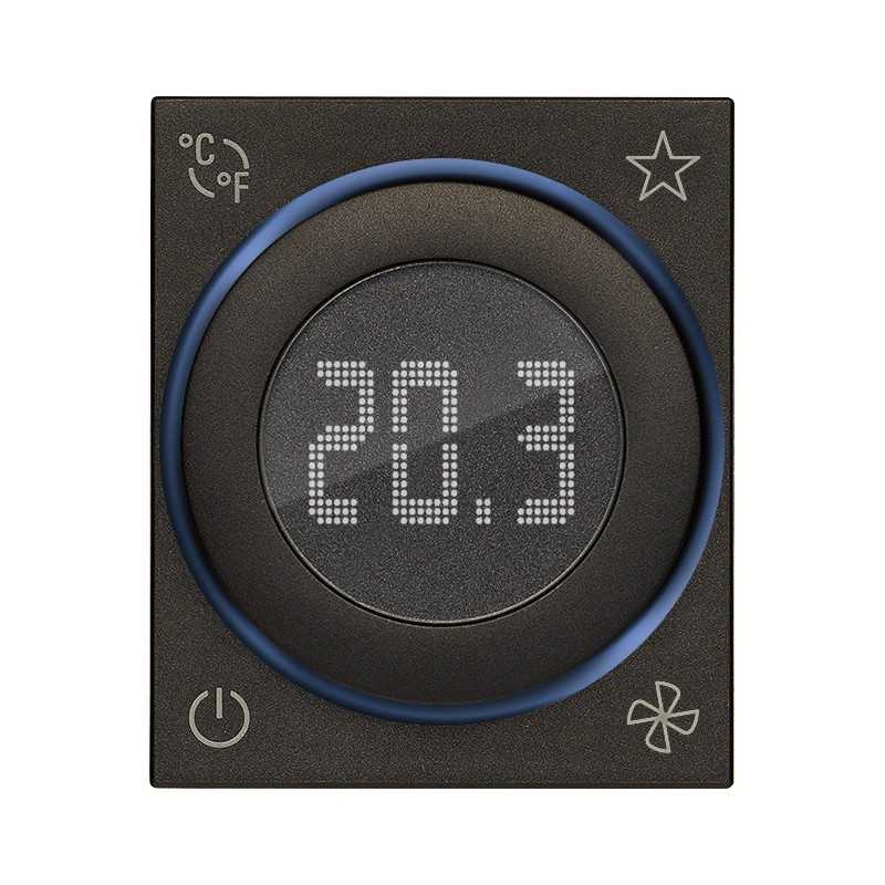 Termostato con rotella domotico 2 moduli IoT Grigio Vimar Linea 30811.G