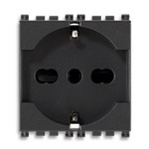 Presa Vimar Arkè 2P+T 16A universale  grigio 19210