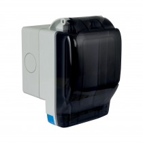 Contenitore stagno con sportello 2 moduli IP66 S44 Ave 44ST02K