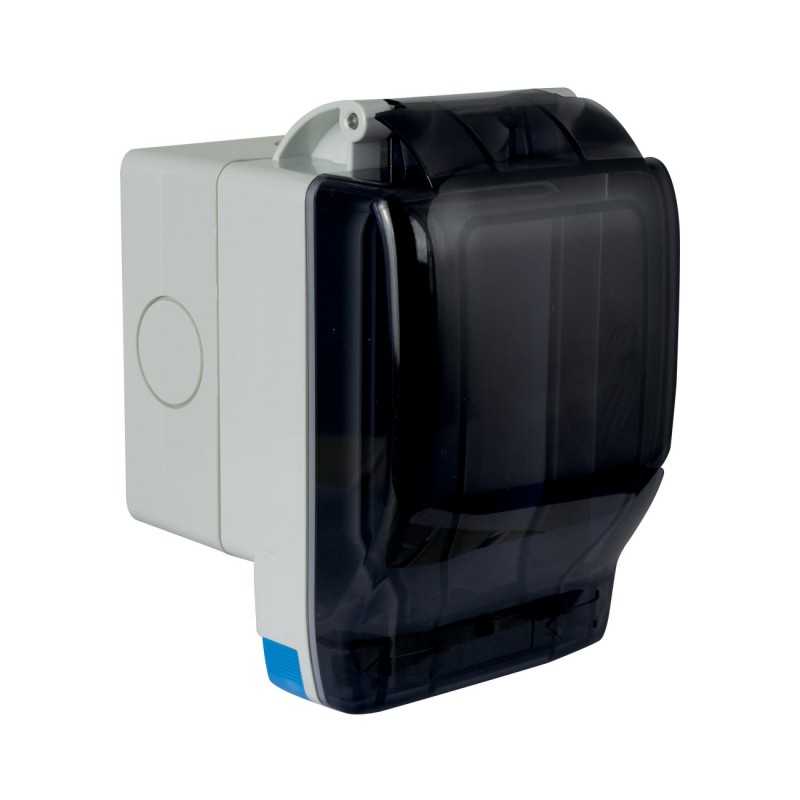 Contenitore stagno con sportello 2 moduli IP66 S44 Ave 44ST02K