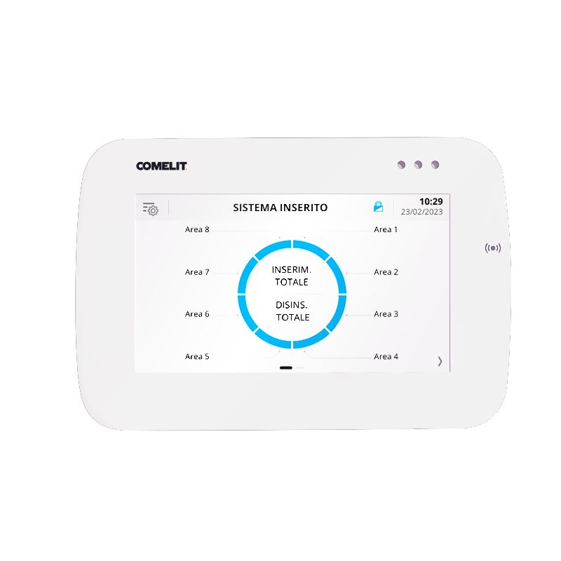 Tastiera Touch di 5" Bianca per centrali Vedo con RFID Comelit VEDO5TPRW